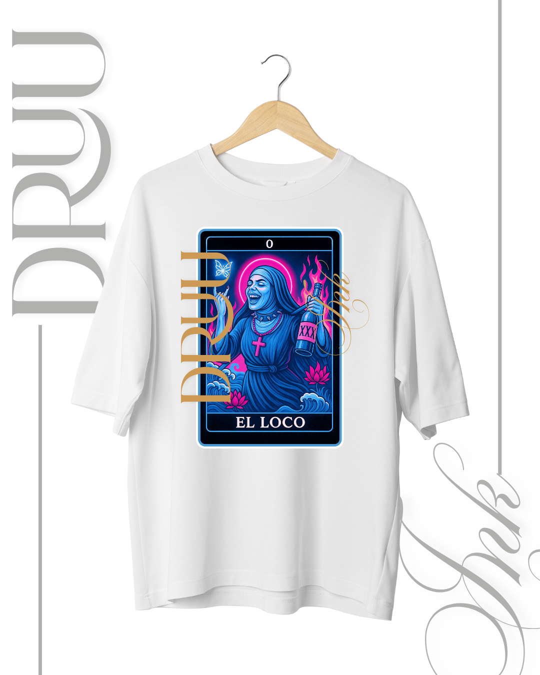 Playera tipo Oversize – Monja Rebelde “El Loco”