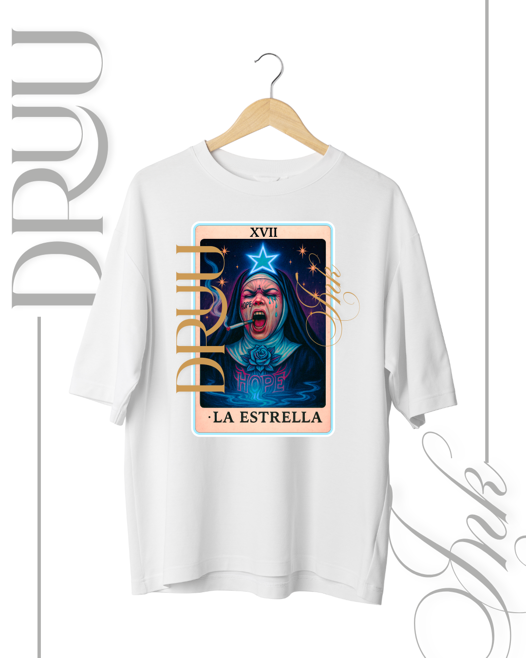 Playera tipo Oversize – Monja Rebelde “La Estrella”