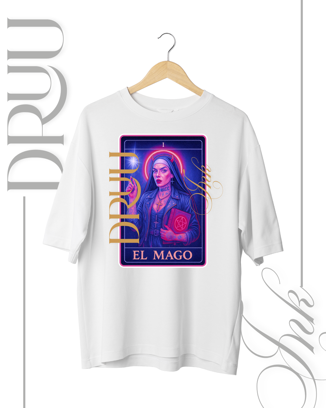 Playera tipo Oversize – Monja Rebelde “El Mago”