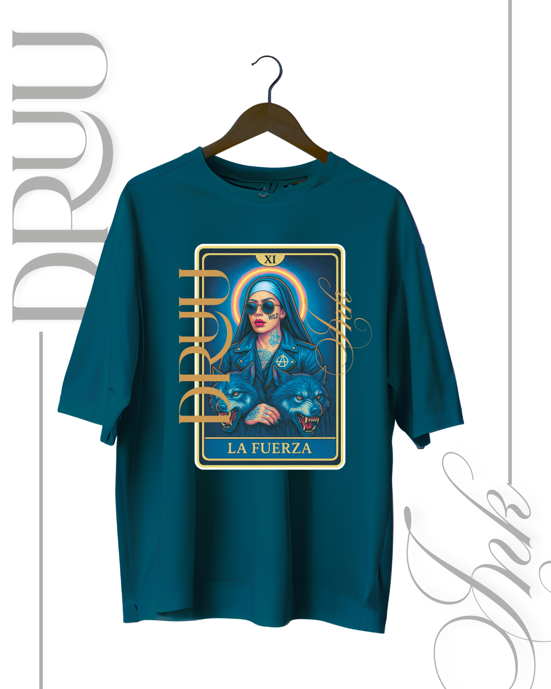 Playera tipo Oversize – Monja Rebelde “La Fuerza”