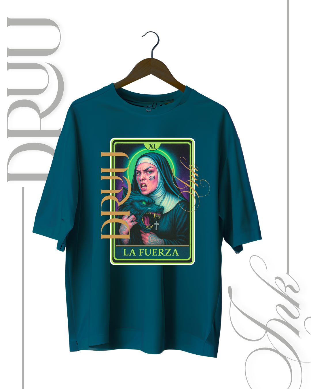 Playera tipo Oversize – Monja Rebelde “La Fuerza Bis”