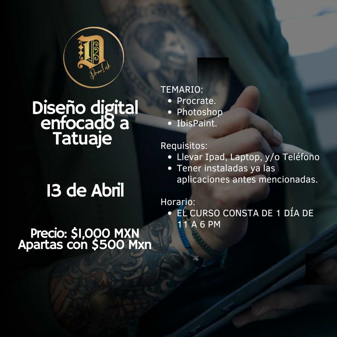 Curso de Diseño Digital enfocado al Tatuaje