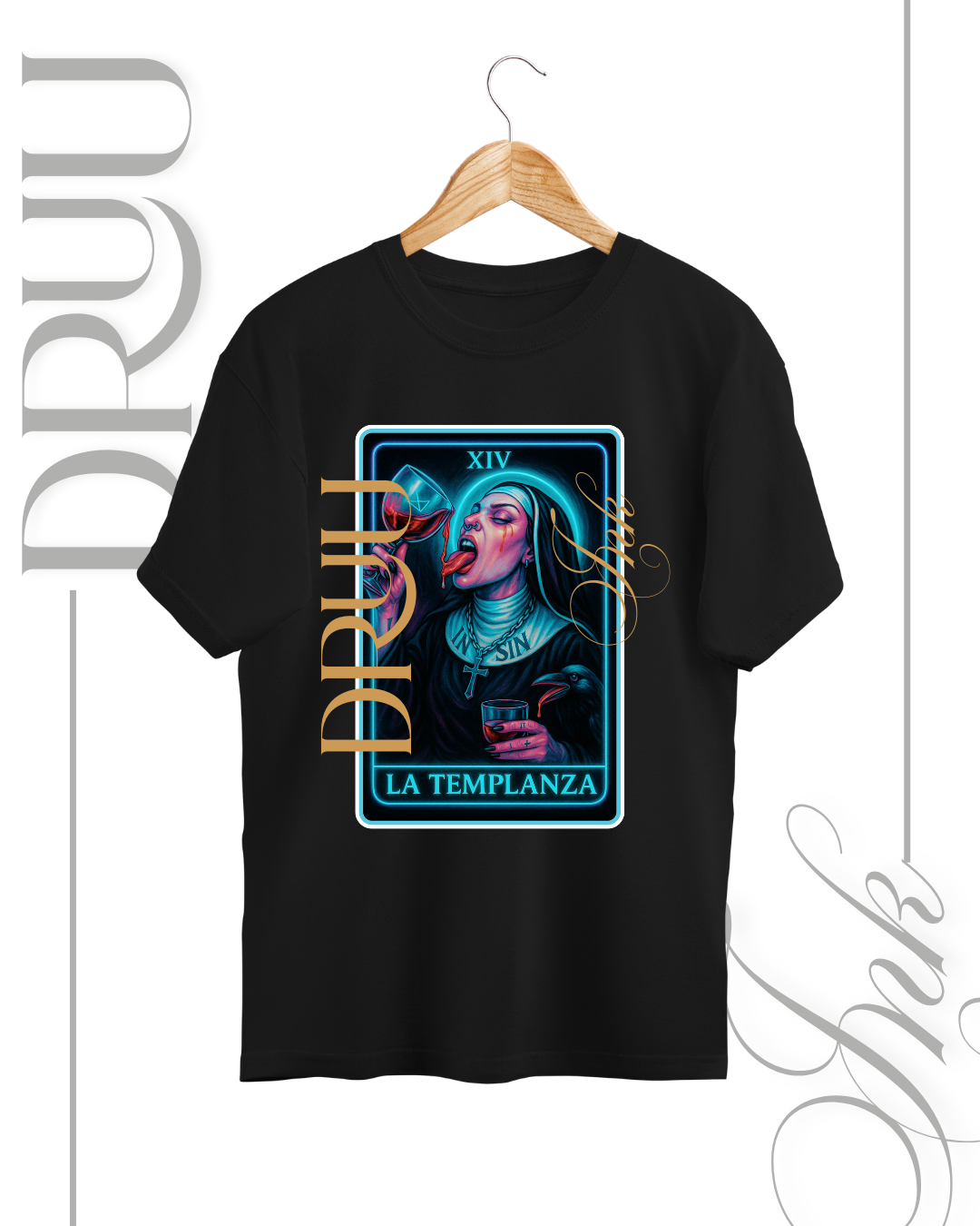 Playera tipo Oversize – Monja Rebelde “La Templanza”