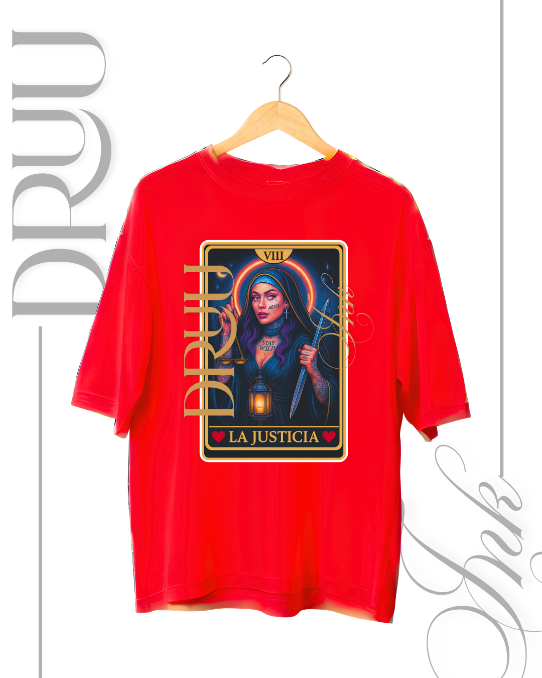 Playera tipo Oversize – Monja Rebelde “La Justicia”