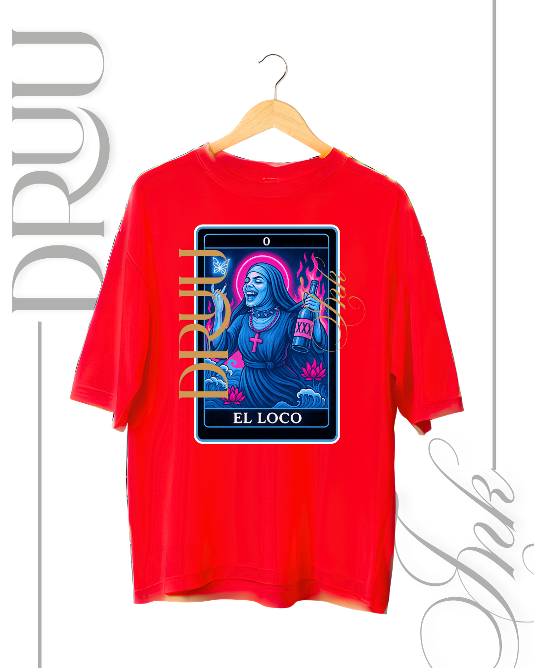 Playera tipo Oversize – Monja Rebelde “El Loco”