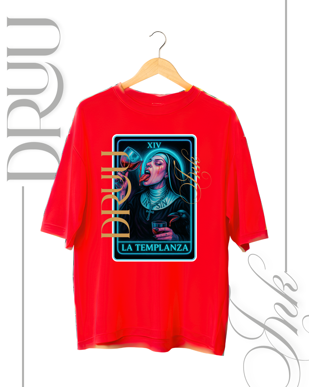 Playera tipo Oversize – Monja Rebelde “La Templanza”