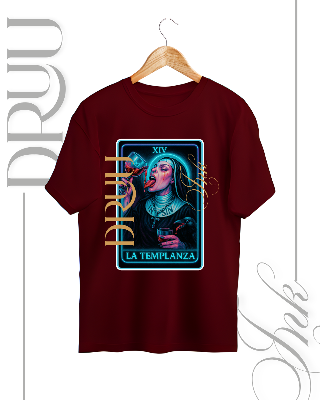 Playera tipo Oversize – Monja Rebelde “La Templanza”