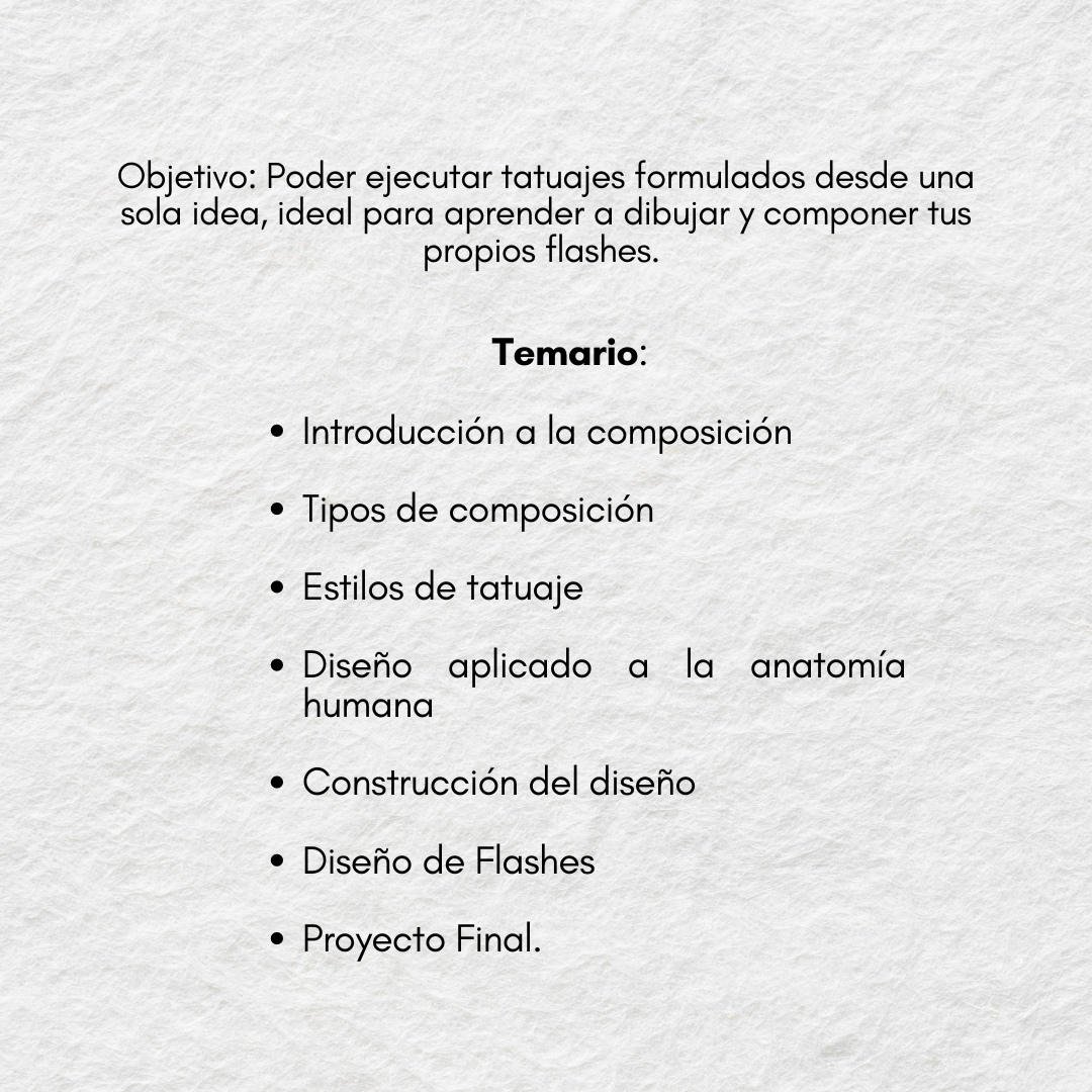 Curso de Dibujo enfocado a Tatuaje