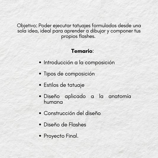 ✍️ Curso de Dibujo Aplicado al Tatuaje