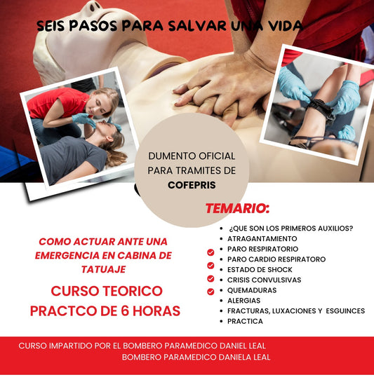 🧴 Curso Profesional de Higiene, Asepsia y Primeros Auxilios para Tatuadores