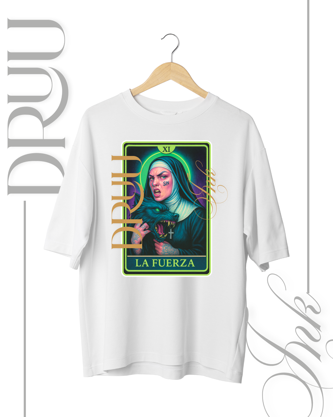 Playera tipo Oversize – Monja Rebelde “La Fuerza Bis”