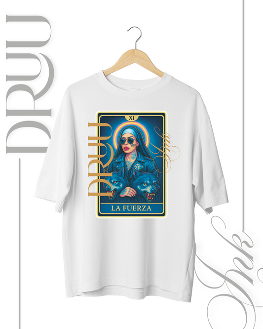 Playera tipo Oversize – Monja Rebelde “La Fuerza”