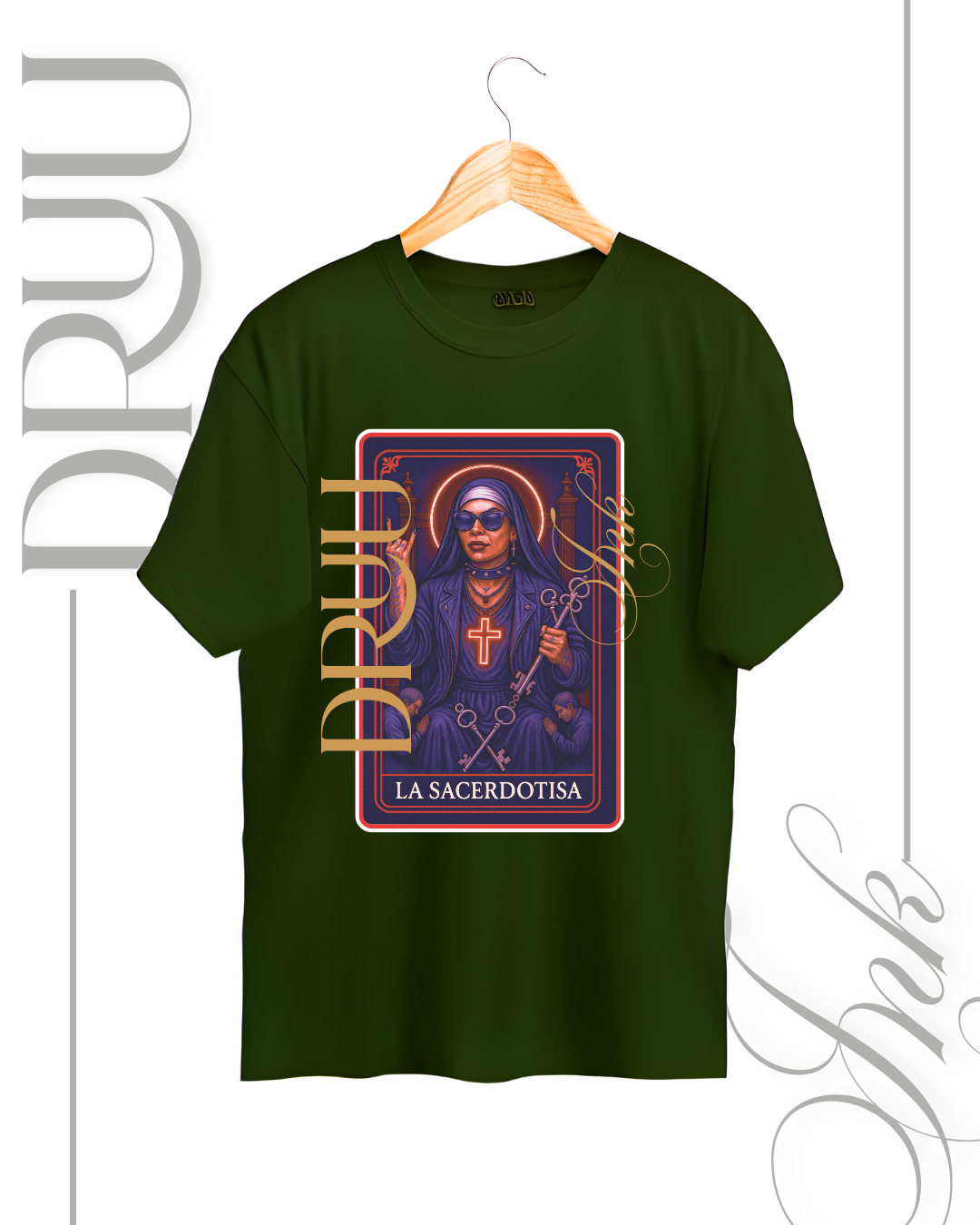 Playera tipo Oversize – Monja Rebelde “La Sacerdotisa”