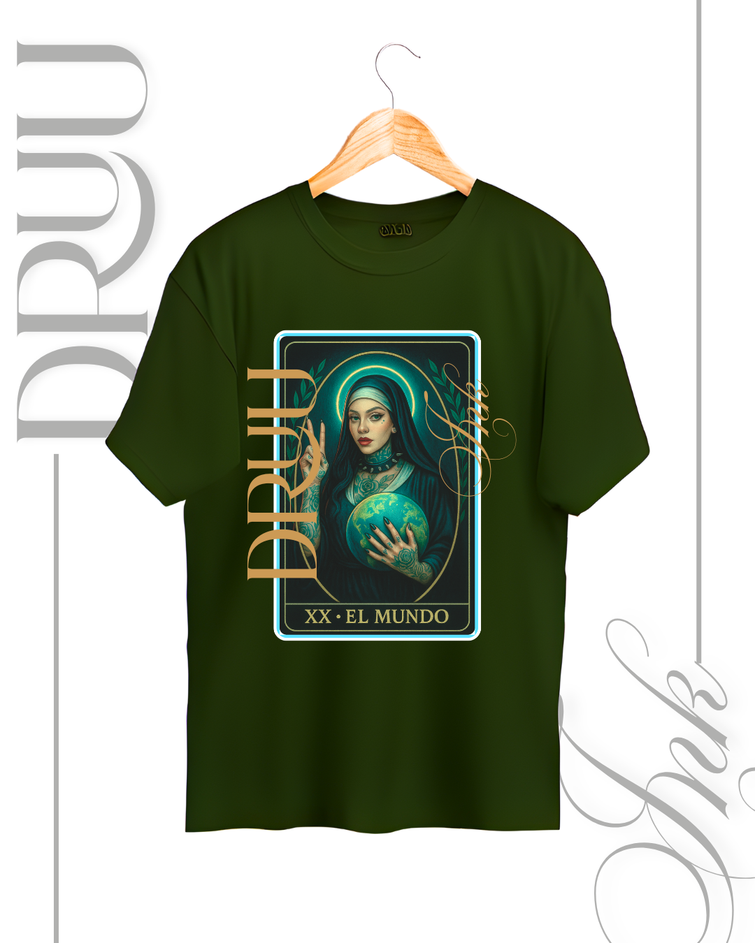 Playera tipo Oversize – Monja Rebelde “El Mundo”