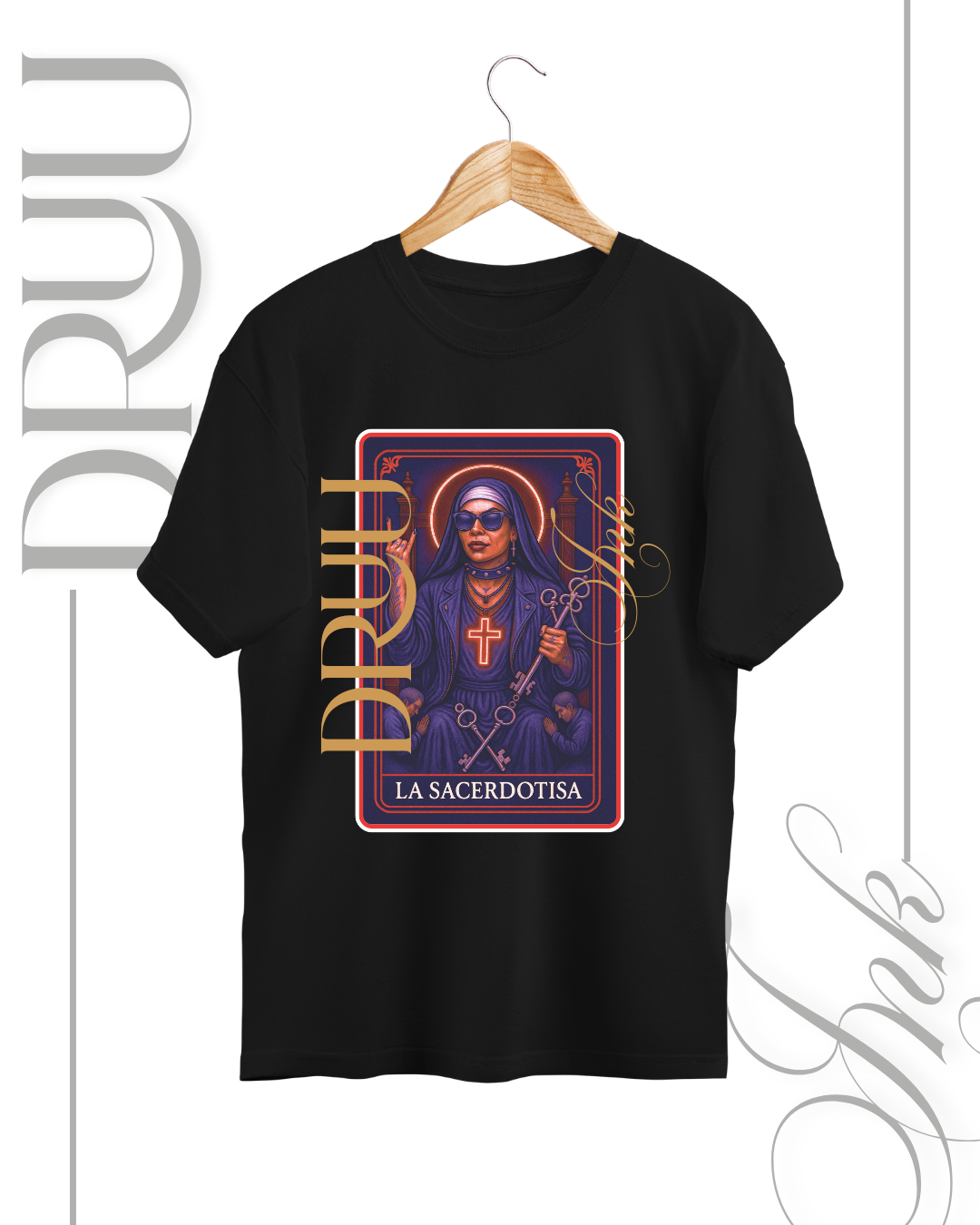 Playera tipo Oversize – Monja Rebelde “La Sacerdotisa”