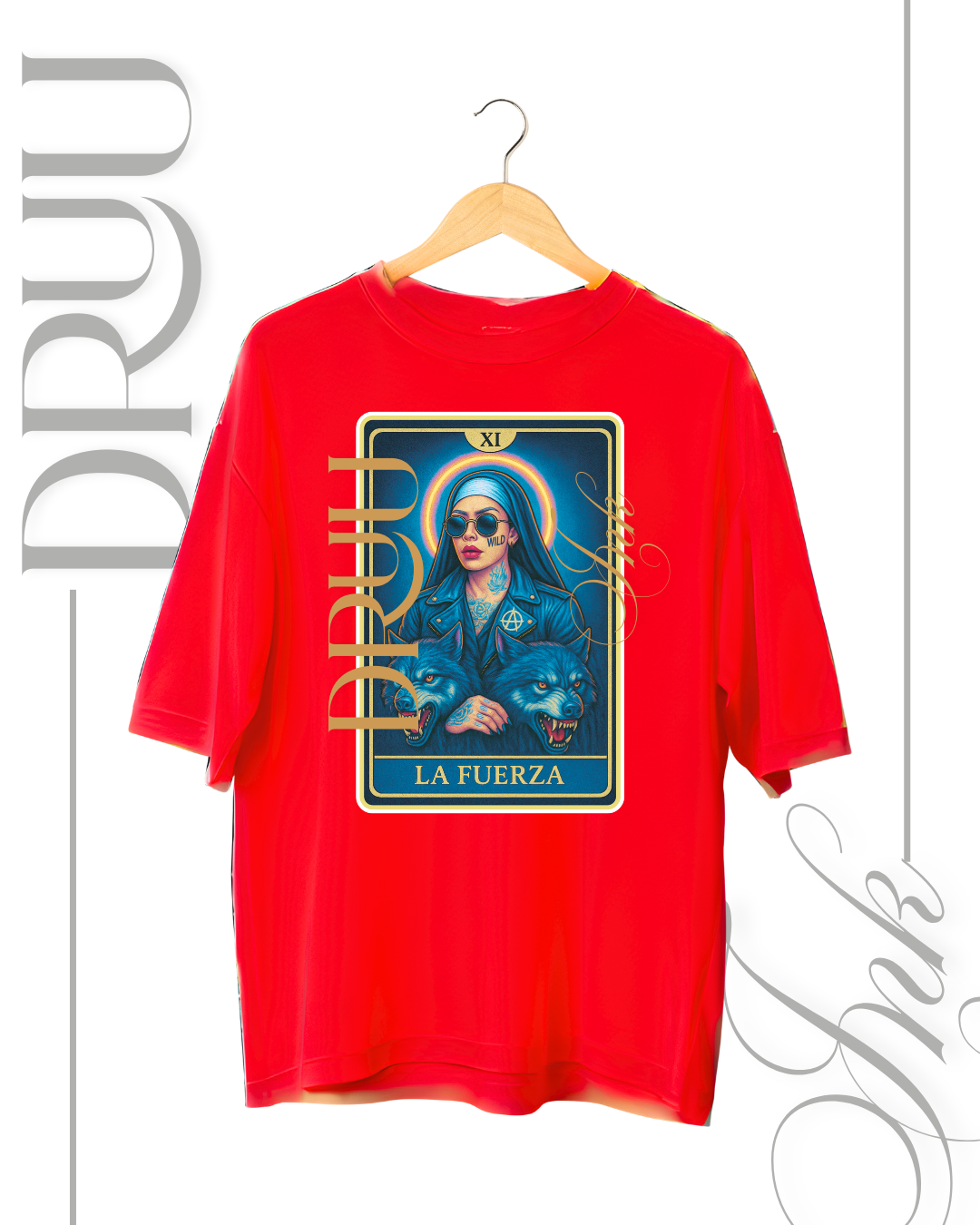 Playera tipo Oversize – Monja Rebelde “La Fuerza”