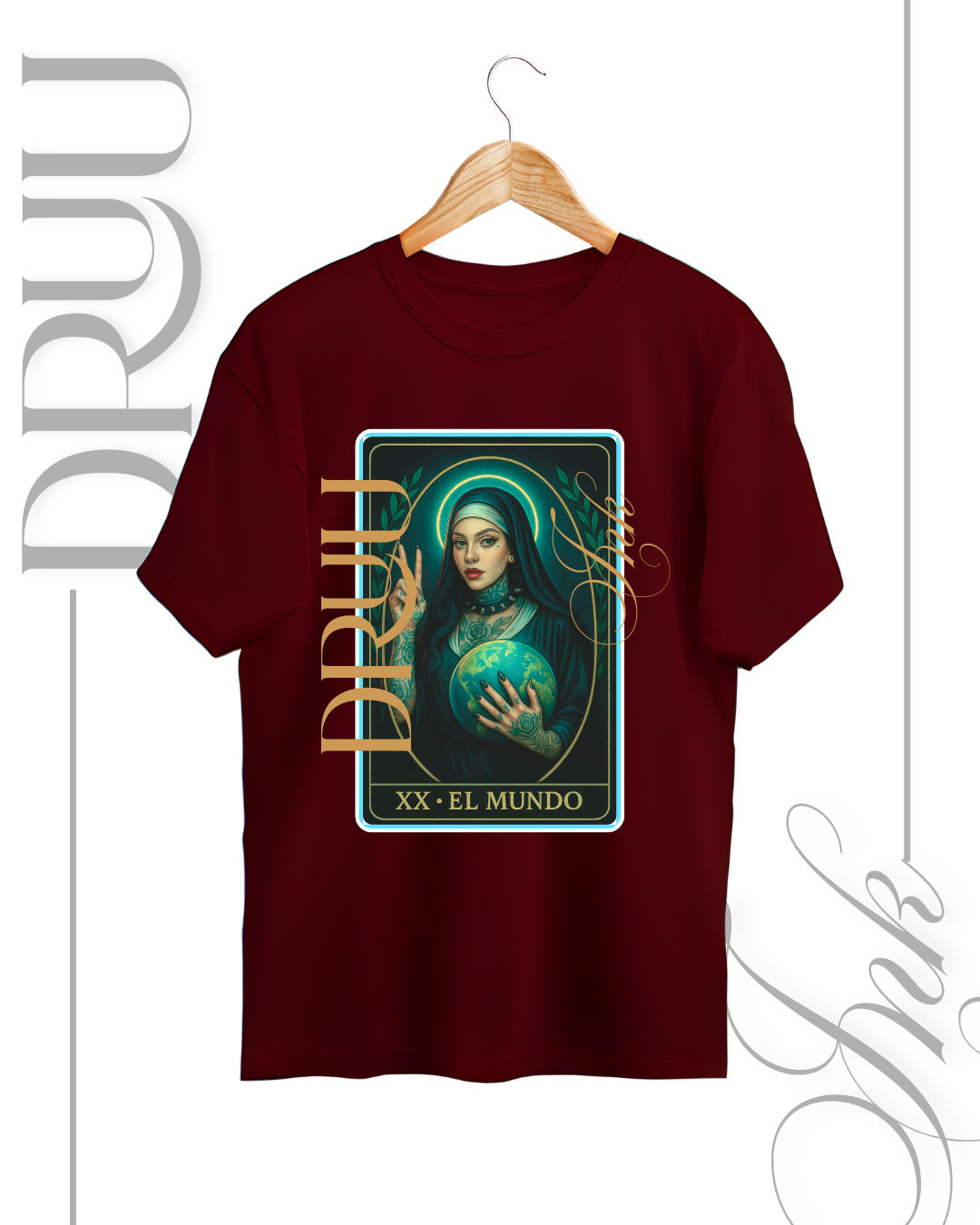 Playera tipo Oversize – Monja Rebelde “El Mundo”
